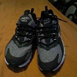 Nike Air Max 270 React size 7 women- black/grey